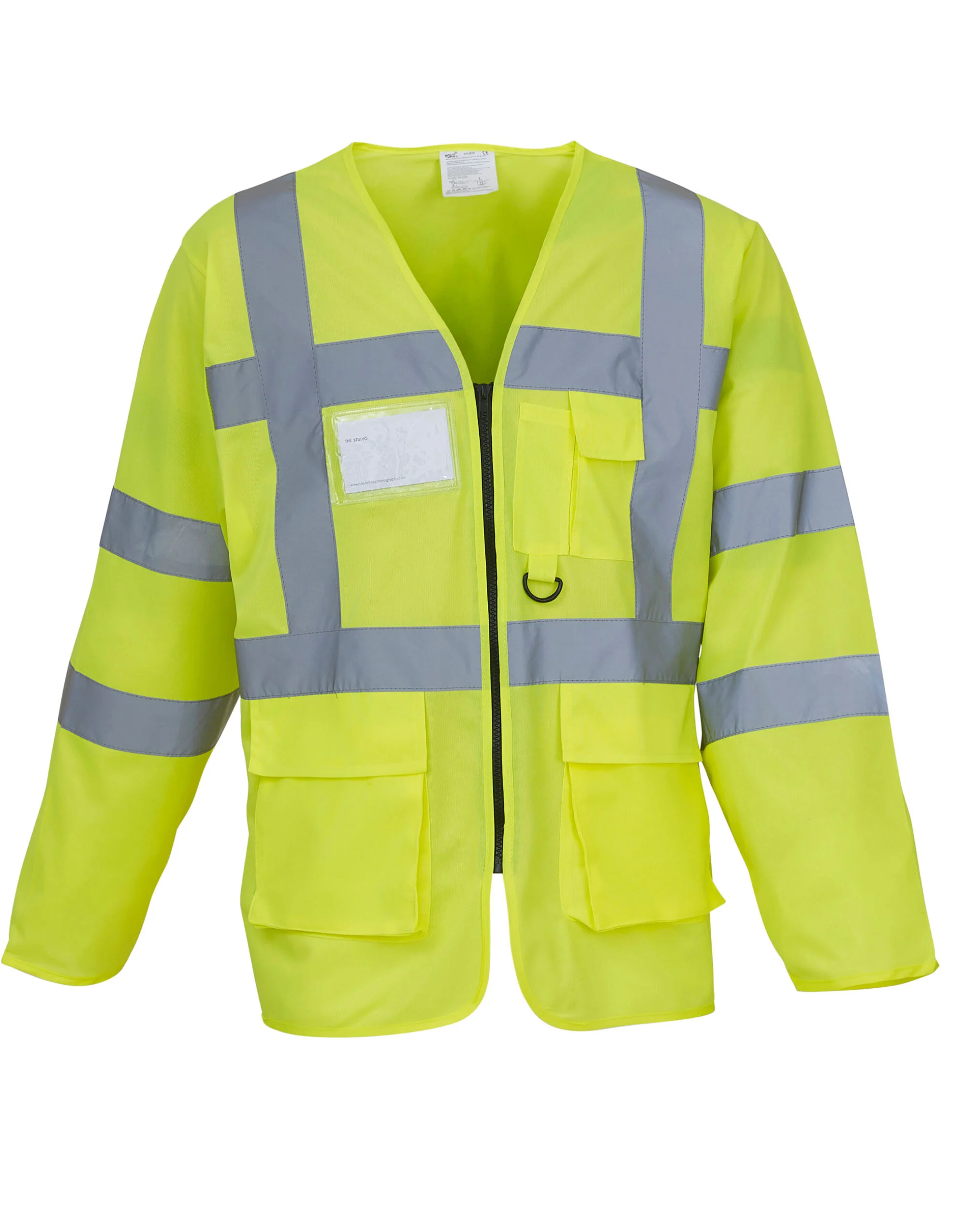 Yoko Hi-Vis Executive Long Sleeve Waistcoat - HVJ800 - Image 3