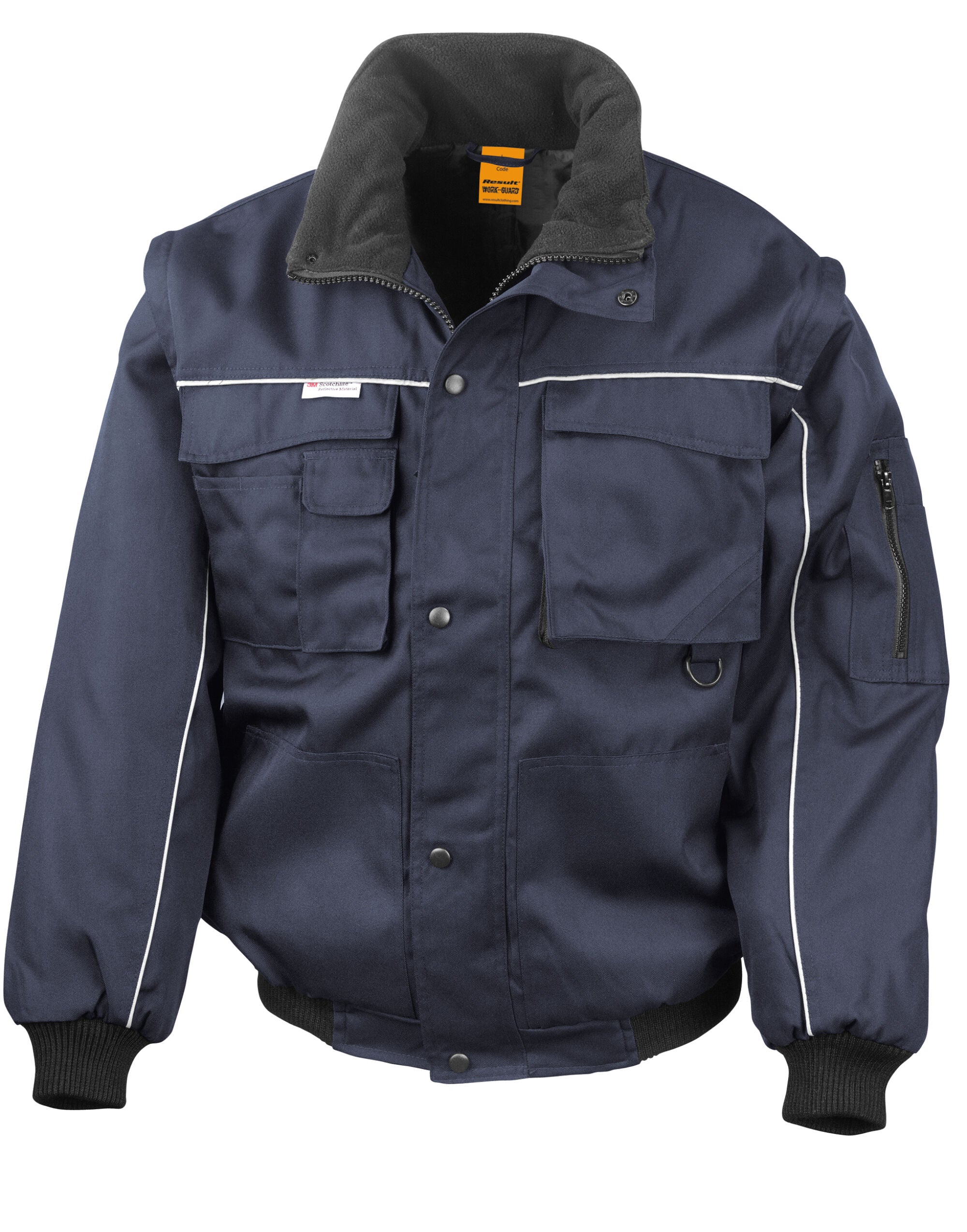 WORK-GUARD by Result Zip Sleeve Heavy Duty Jacket - R71X - Image 3